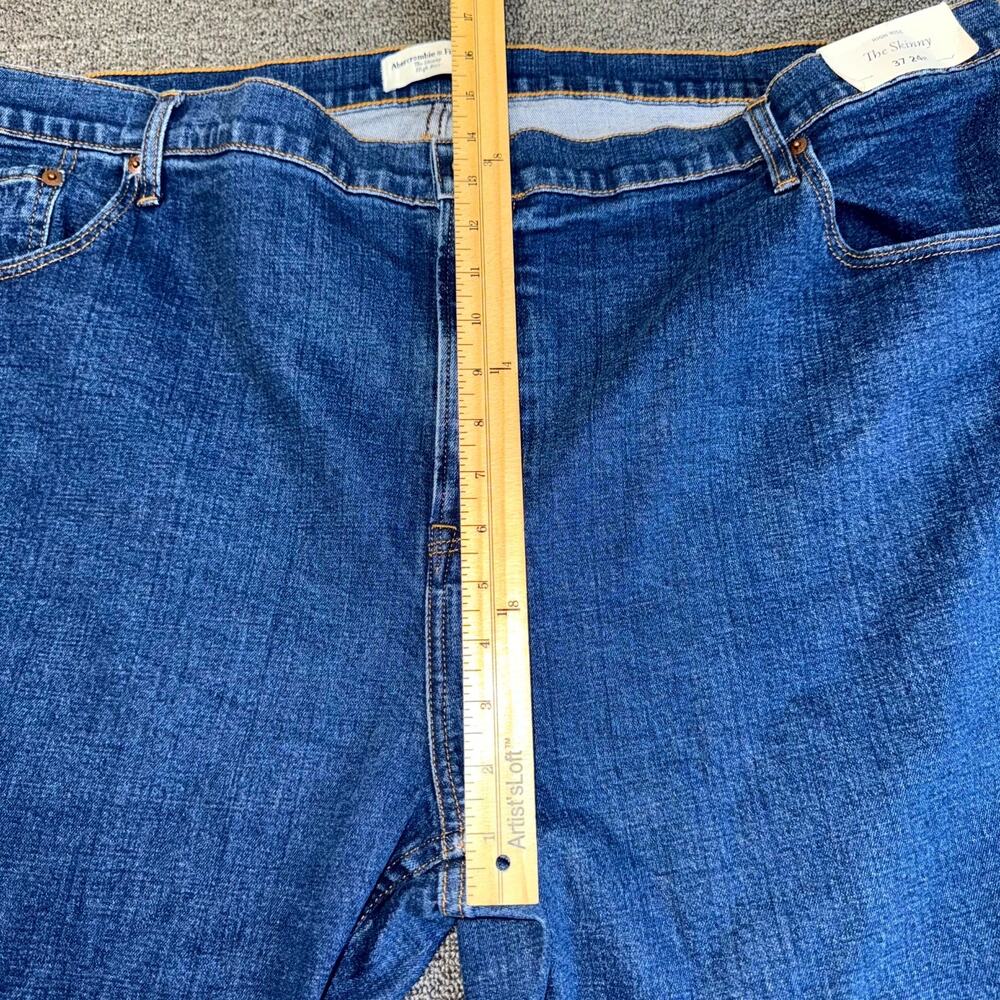 Abercrombie & Fitch The Skinny High Rise Jeans Womens Plus 37/24R Blue Denim NWT - Picture 6 of 8
